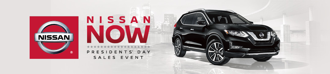 Nissan Now Presidents' Day Sales Event Nissan Now Presidents' Day Sales Event logo